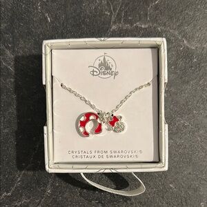 NWT: Disney Swarovski Crystal Necklace Minnie ‘C’